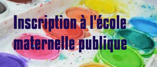 inscription ecole maternelle