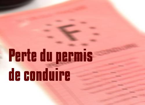 perte vol permis conduire